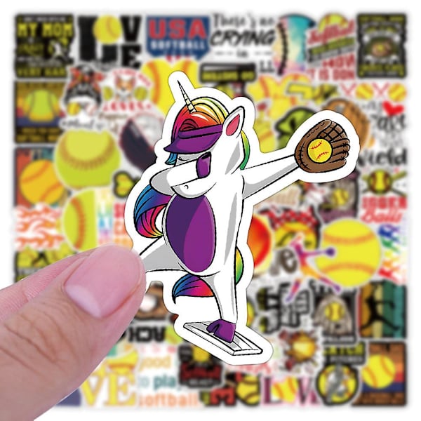 Volleyball Softball Sports Stickers 100 Pack , Basketball Football Stickers Mixed Vinyl Waterproof MacBook för tonåringar