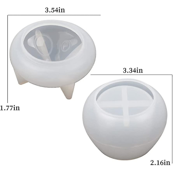 Burk Resinform med Lock, Svampburk Silikon Resinform, DIY Resin Epoxy Gjutning Hantverk