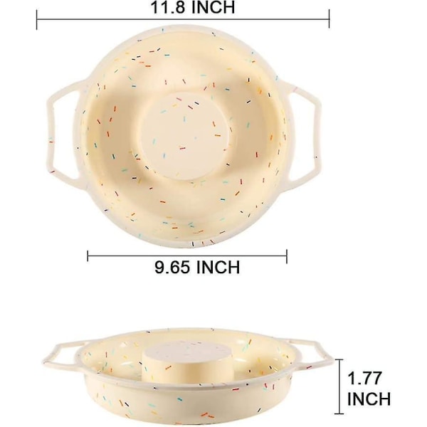 Silikon smultringpanne kakeform 9 tommers smultringpanner som er kompatible med baking