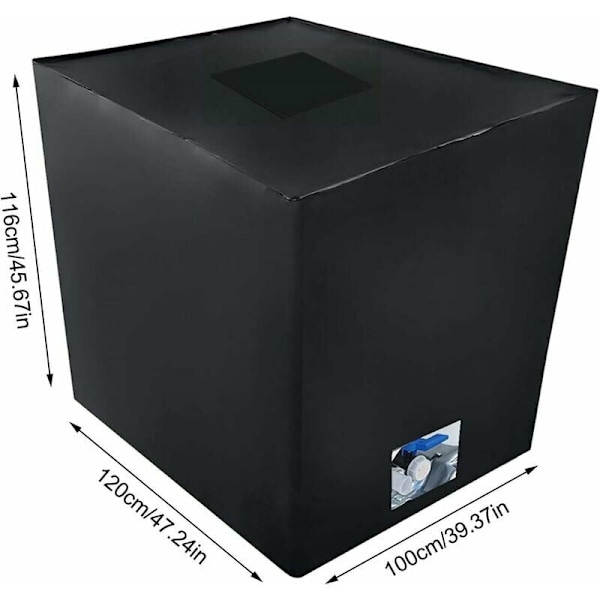 Vattentanksskydd, Skydd för 1000L IBC-tank, Anti-damm Anti-UV Anti-regn (116 x 100 x 120cm)