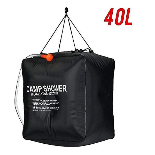 Badetaske Beskyttet 40l solbruser Udendørs Camping Vandreture Vandopbevaringspose med termometer Udendørs tilbehør Forsyning
