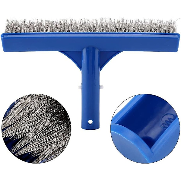 Blå Poolväggsborste 25,2 X 4,5cm Rengöringsborste Plastborsthuvud Pooltillbehör Damm Spa Varmkälla Rengöringsverktyg