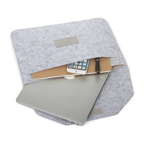 Filtväska för 11,6 tums bärbar dator (grå)