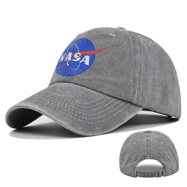 Europæisk og amerikansk NASA Graffiti-print Baseball Cap Farve Silketryk Peaked Cap Lavet af Gammel Buet Skygge Hat Solhat Personlig Hat