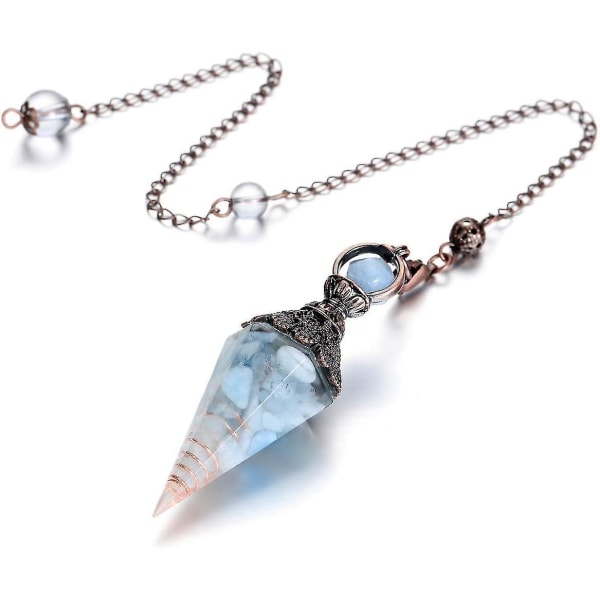 Aquamarine Resin Crystal Pendel Fasettert Point Gemstone Reiki Healing Pendulums