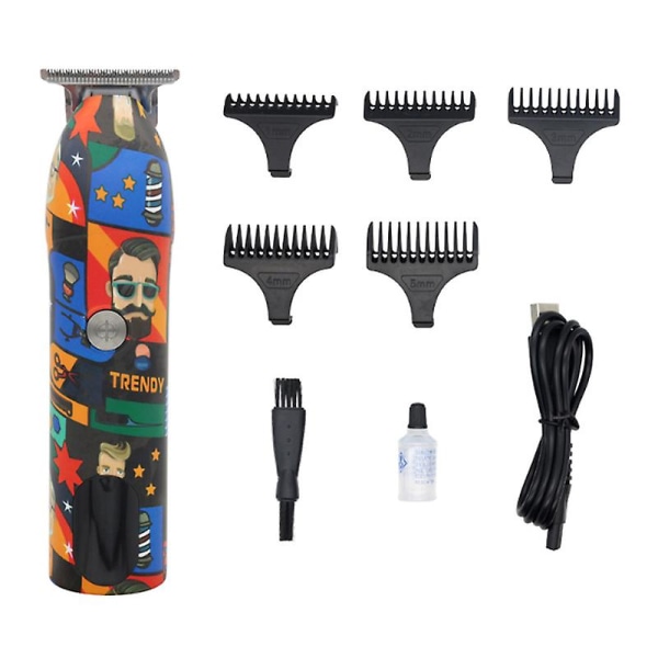 Elektrisk hårklipper, saks, skjeggtrimmer Trådløs oppladbar barbermaskin