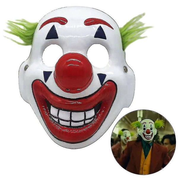 Dc Movie Joker Arthur Fleck Cosplay Mask Clown Masquerade Halloween Skrämmande mask