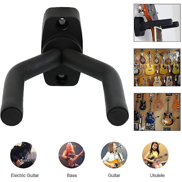 Gitarrväggfäste Krokar 2-pack, Gitarrkrok Krokhållare Med Skruvar