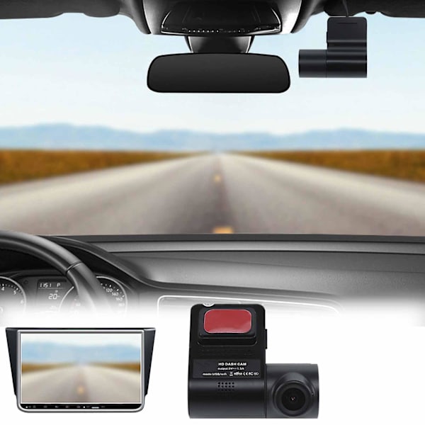 Dash Cam, 1080P HD, Inbyggd WiFi Smart Dash Camera för bilar, 140 vidvinkel FOV, WDR, nattseende, stöd för mobil onlinevisning