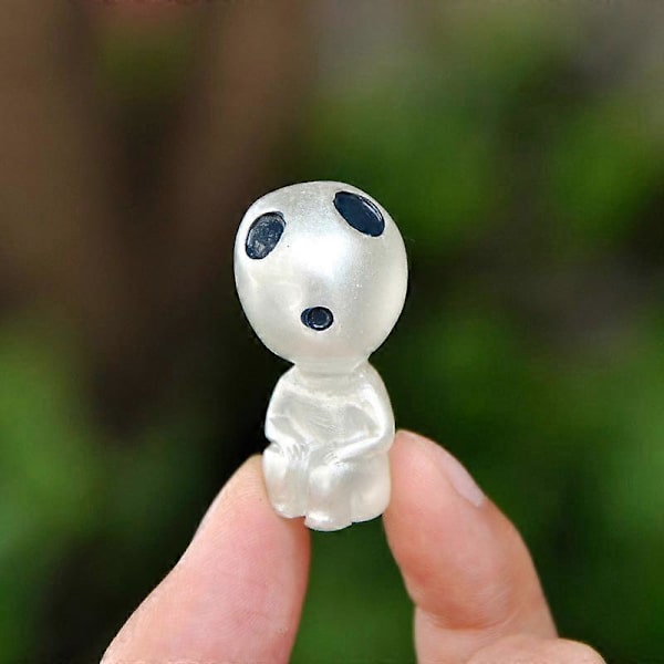 10 stycken Princess Mononoke figurer Mini trädgårdsdekoration för inomhus och utomhus uteplats hem