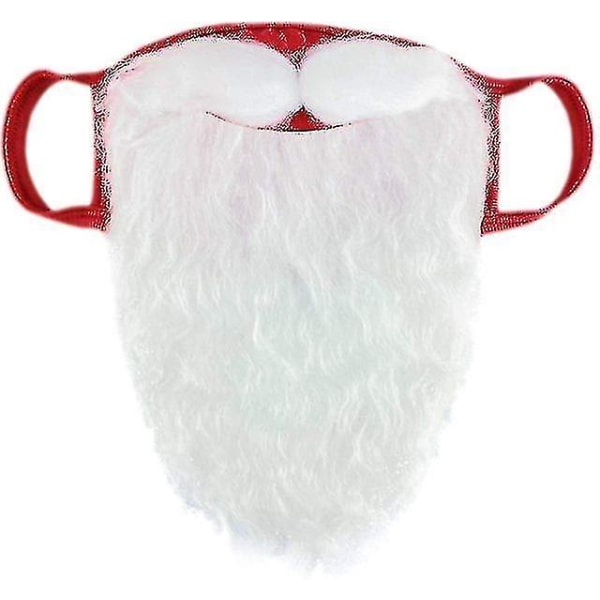Julepynt 3d julenisse skjeggmasker for voksne unisex morsomt gjenbrukbart nisseskjegg Ansiktsdeksel S