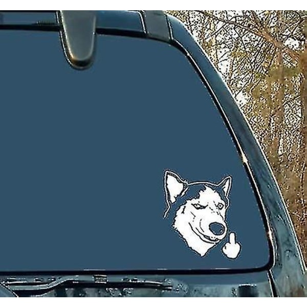 Ghyt Animals Bil-klistremerke Husky Dog Decal Vanntett Avtagbar Bildekor, bærbare Decals