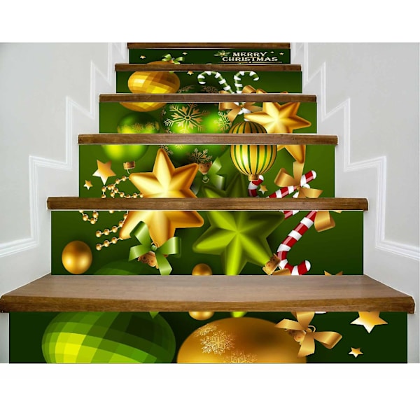 3D Julgran - 39.3 Tum X 7.08 Tum - 35 - Med Presentaskar Självhäftande Trappstegsdekaler Julfest Heminredning