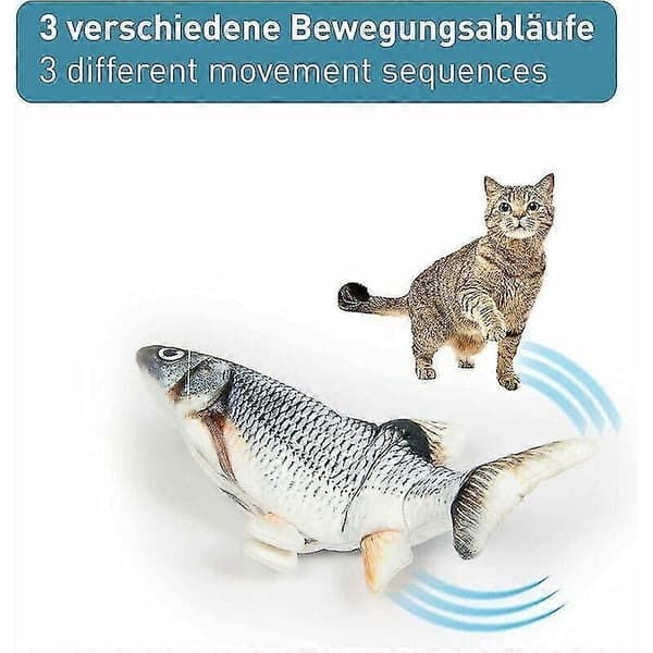 Plush Simuleringsfisk 28cm USB Laddbar Husdjursleksak Interaktiv