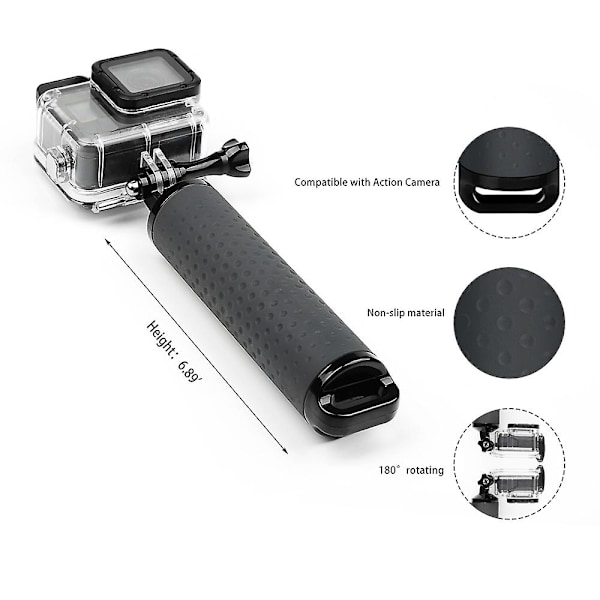 Shoot Handheld Float Grip Monopod Gopro Hero 10 9 8 7 Black Yi 4k Sjcam Sj4000 M10 M20 Eken Go Pro 8 10 -kameran lisävaruste (harmaa)