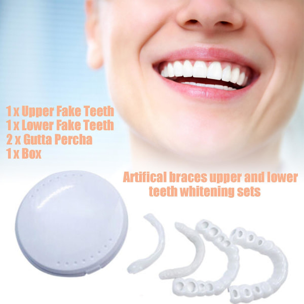 Snap On Upper Bottom Set löständer Dental Faner Protes Tand Cover