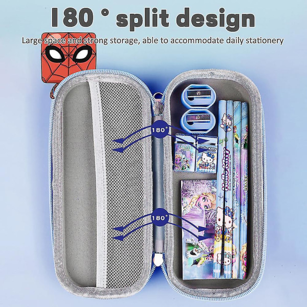 Poikien Super Hero -sarjan tulostettava case Superhero Lover -kynäpussille Kynäsäiliö teini-ikäisille lapsille Lahjat Monivärinen valinnainen (Spiderman)
