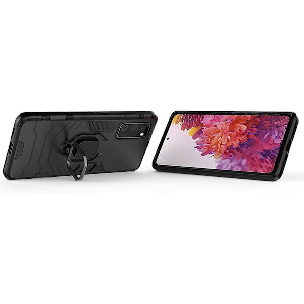 Skydd för Samsung Galaxy S20 FE 5G, Stötsäkert Hybridtåligt Dubbellager Hårdt Bakskydd med [Magnetisk Bilhållare] Ringhållare Cover