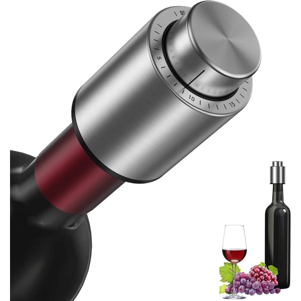 Vakuum vinflaskpropp Återanvändbart vinlagringsverktyg med tidsskala. Vinvakuumpump. Miljövänlig och bärbar, för vinälskare