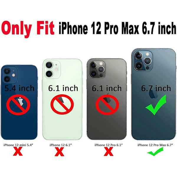 iPhone 12 Pro Max Skal 6,7 tum, Söt 3D Fjäril Bling Glitter Transparent Skal med Anti-Fall Lins Kameror Glittrande Mjuk TPU Skal