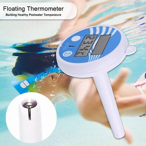 Flytande digital pooltermometer solcellsladdad utomhus spa temperaturmätare