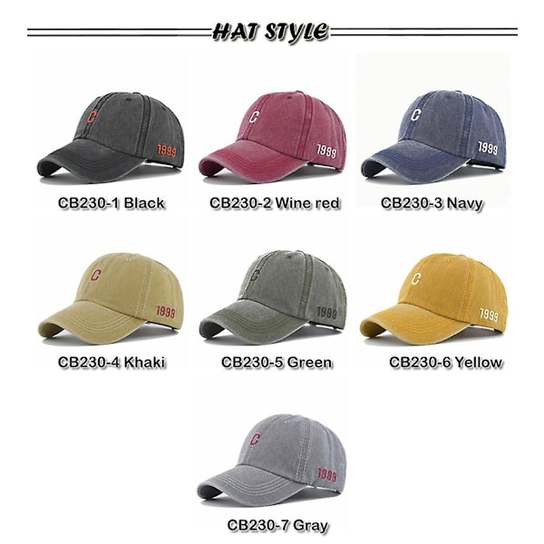 Ny mote retro gammel solhatt tredimensjonal brodert bokstav C baseball caps menn og kvinner solbeskyttelse solhatt