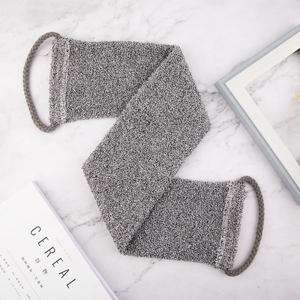 Exfolierande kroppsskrubb i bambufiberset Bambufiber ryggtvättrem, ryggexfoliator,