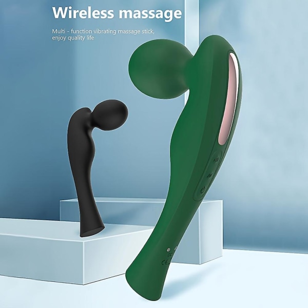 Vibrator håndholdt massagepind til mænd og kvinder med stærk vibration (sort)