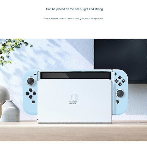 2021 Switch OLED Frostad Delad Skyddande Sleeve, TPU OLED All-Inclusive Mjukt Skal Kan Sättas In I Basen - Blå