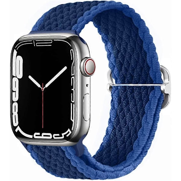 Armband Kompatibelt med Apple Watch Band 41mm 40mm 38mm, Justerbart Elastiskt Nylonflätad Sportarmband för iWatch Serie 7 6 5 4 3 2 1 SE Ersättning