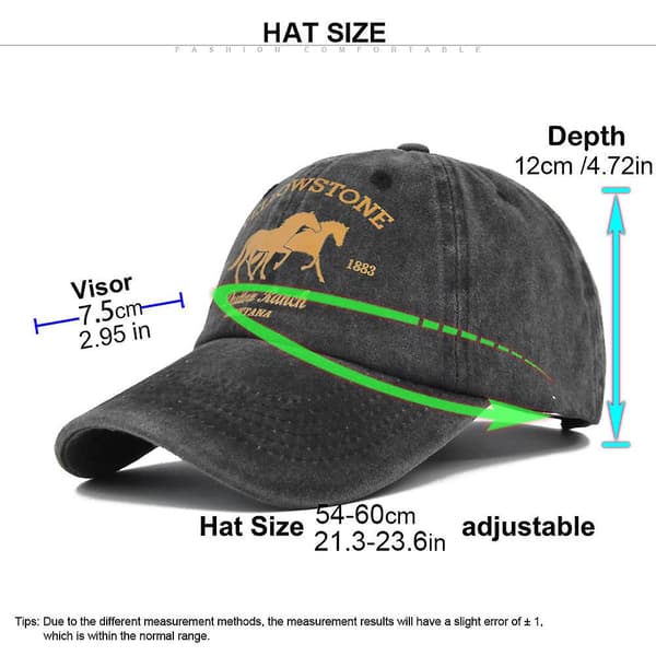 Graffiti trykt baseball cap Yellowstone trykt cap gul baseball cap mønster farve cap