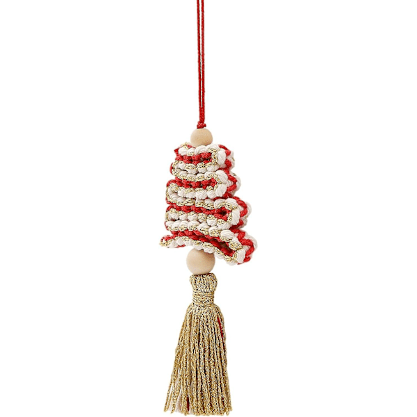 Macrame Julgran - Mini Macrame - Handgjord - Juldekoration - Macrame Juldekoration för Fönster Vägg