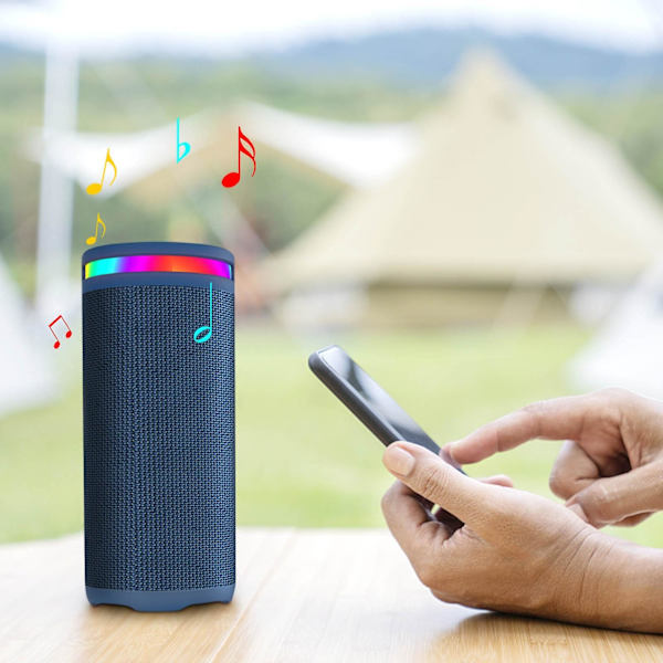 Bluetooth-högtalare 5.0 Trådlös LED Stereo HD-högtalare Datorspel 7 Färg Kolumn Soundbox För Daglig Fest Dans