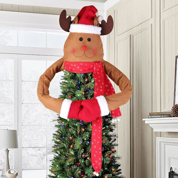 Jultomte Kroppsdekorationer Juljutesäck Julgirlang Dekorationer Jutesäck Poserbara Plyschben För Trädprydnader (i-ren)