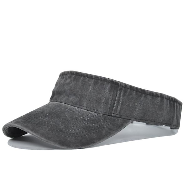 Sommar tom topphatt män och kvinnor tvättad denim solskärm enfärgad löpkeps all-match topplös toppad keps solhatt