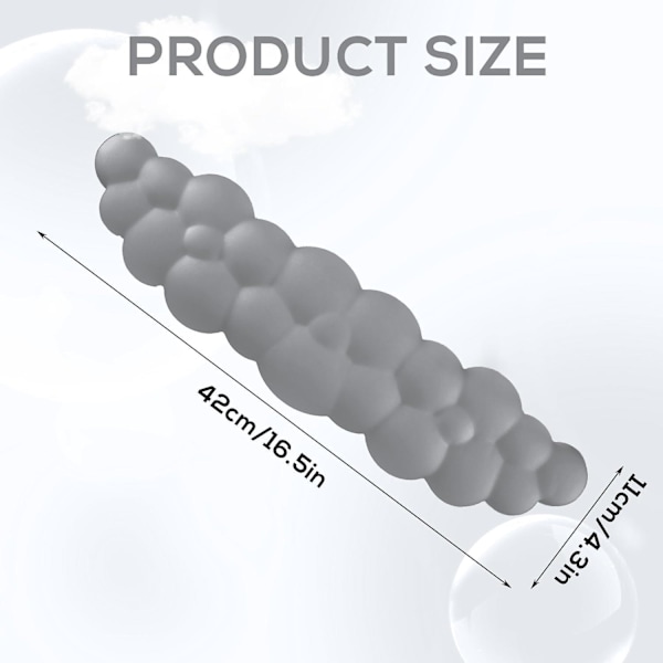 Tangentbordsmoln Handledsstöd, Mjukt Bekvämt Sött Tangentbords handledsstöd Halkfritt Ergonomiskt Stöd Moln Skrivbord Handledsstöd & Memory Foam (grå)