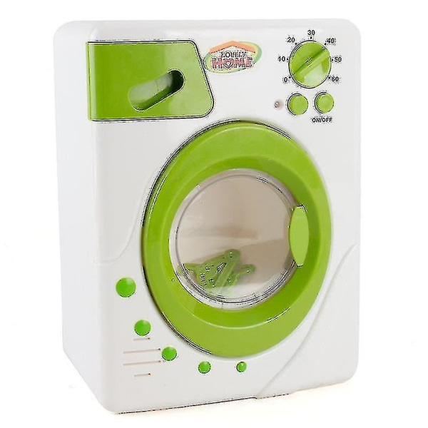 Børn Vaskemaskine legetøj med mikrobøjler Dukkehusmøbler Hvidevarer Legetøj Køkken Legetøj Legetøj