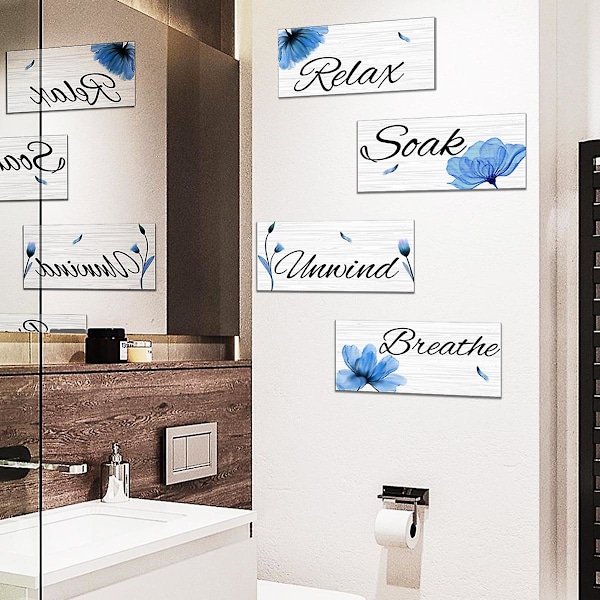 Blommigt väggsticker-set med 4 delar
