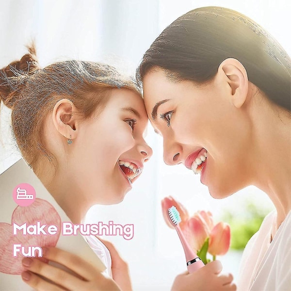 Husholdnings akustisk tandbørste Elektrisk blød børstehår Elektrisk tandbørste Engros Genopladelig (pink)
