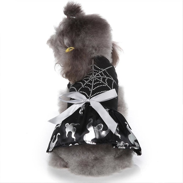 Halloween koiran mekko, hämähäkkiverkko lemmikkivaatteet Bowknot prinsessahame, yhteensopiva Halloweenin kanssa