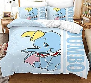 3D Digitaltryck Dumbo Barn Hemtextil Sängkläder Tredelad Set XFX5 180*200cm -ZHENV（180*200cm）