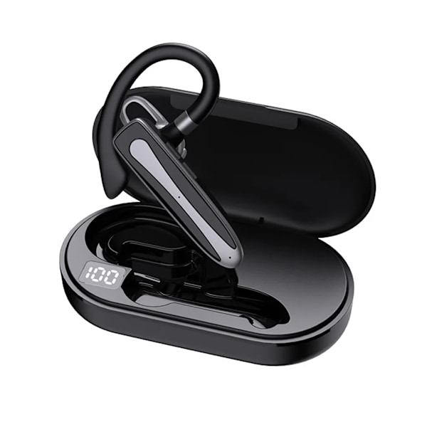 Bluetooth-headset, med mikrofon, laddningsbox LED-display Bluetooth-headset, Bluetooth V5.1-headset med brusreducerande mikrofon, (Yyk-530-1)