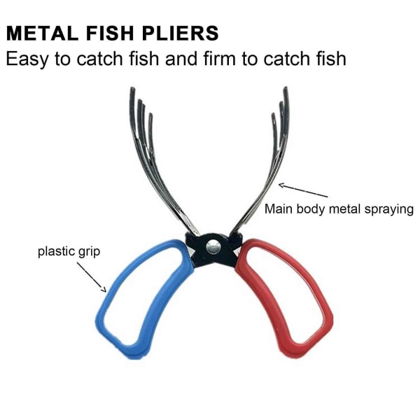2/3 Claw Fish Gripper, Fish Hand Claw, kontrolltång för fiskfisketillbehör, rostfritt stålklämma（3 Claw）