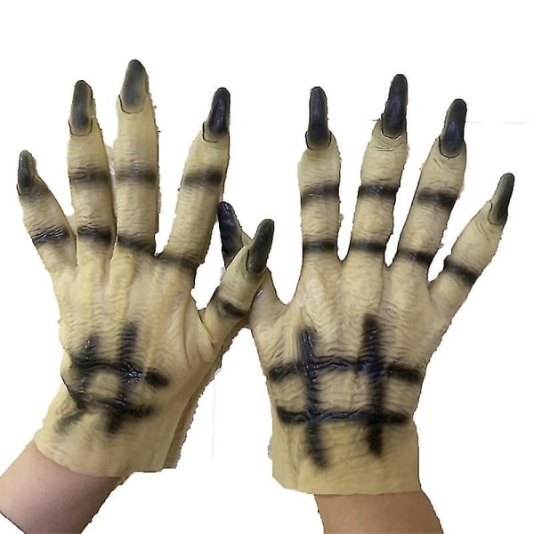 Halloween Gloves Ghost Gloves Halloween Holiday Pros Horror Nainen Ghost Gloves Miesten ja Naisten Hauskat juhlat (1 pari)