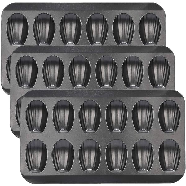 3 st Madeline bakformar Non-stick 12-koppars skalformad form