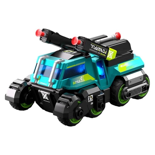 Tregenerations vagn tillbakadragen med ljus och musik Cool modell Boy Toy (grön)