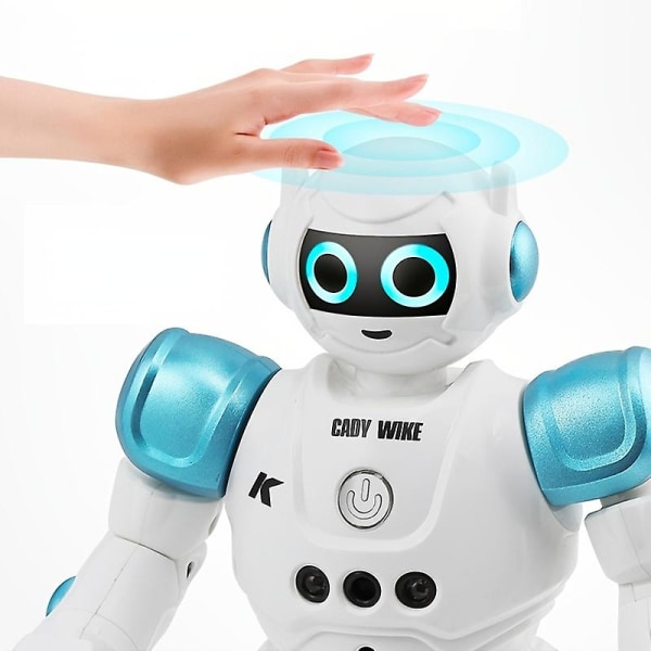 Fjernkontroll Intelligent programmeringsrobot Pedagogisk leketøy for barn Berøringsbevegelsessensor Sang og dans (grønn)
