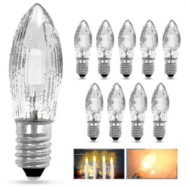 3/5/10 st E10 LED-lampor Ljusbyte Lamplampor för ljuskedjor 10v-55v AC Badrum Kök Hemlampor Glödlampor Dekorationslampor（5 st）