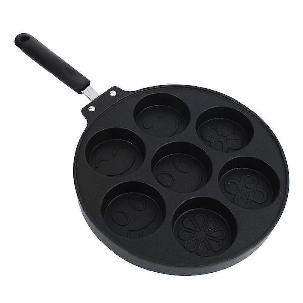 Äggdumpling PoT non Stick Sjuhåls Stekt Äggkruka Tårta Form Röd Bönkaka Bakplåt