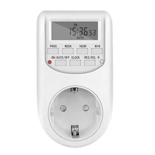 Eu Plug-in Programmerbar Timer Switch Stikkontakt 50hz Med Sommertid